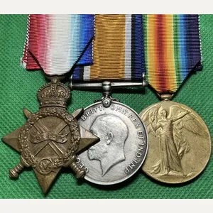 WW1 1914-15 TRIO, 10th WEST RIDING REGIMENT FROM HALIFAX, WOUNDED …