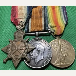 WW1 1914-15 TRIO, 9th ROYAL WARWICKSHIRE REGIMENT
