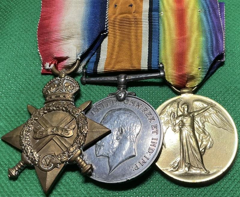 WW1 1914-15 TRIO, R.N.V.R, HAWKE BTN RND, FROM CHELTENHAM, WOUNDED GALLIPOLI 1915 — image 2