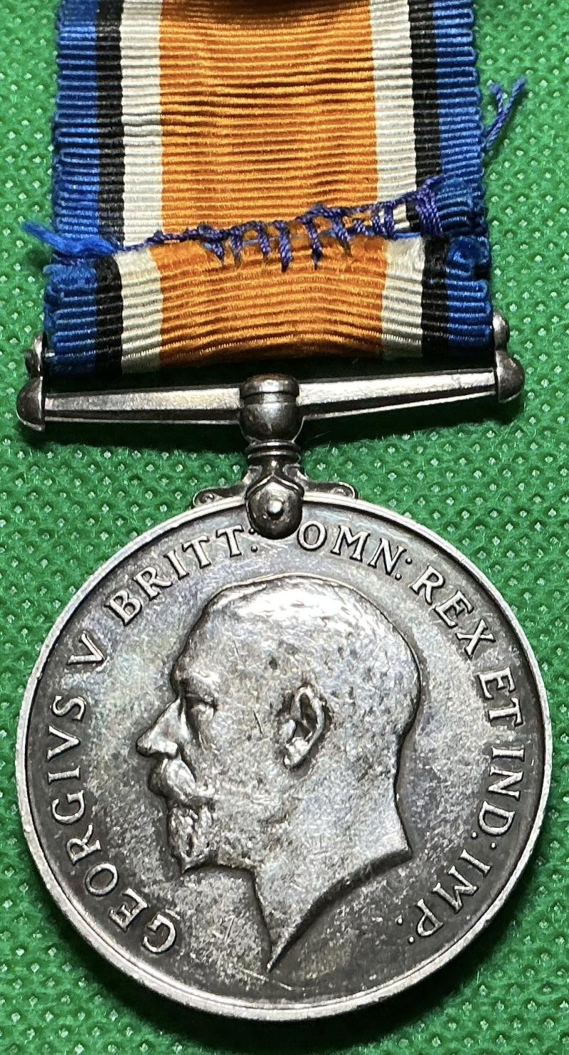 WW1 BRITISH WAR MEDAL, MACHINE GUN CORPS, PRISONER OF WAR 1918, FROM GLASGOW — image 2