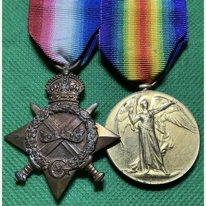 WW1 1914-15 STAR & VICTORY MEDAL, ENGINEER, ROYAL NAVAL RESERVE