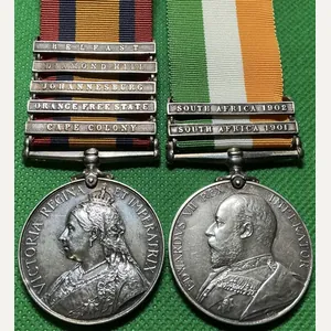 5 BAR QSA & KSA PAIR, YORKSHIRE REGIMENT