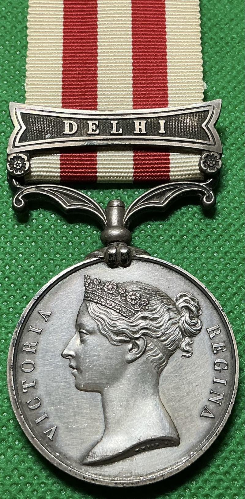 INDIAN MUTINY, DELHI, 75th REGT / GORDON HIGHRS, TWICE WOUNDED BADLIKE-SERAI 8-6-57 & DELHI 14-9-57 — image 2