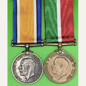WW1 MERCANTILE MARINE PAIR, THE RECIPIENT WAS A RESIDENT OF …