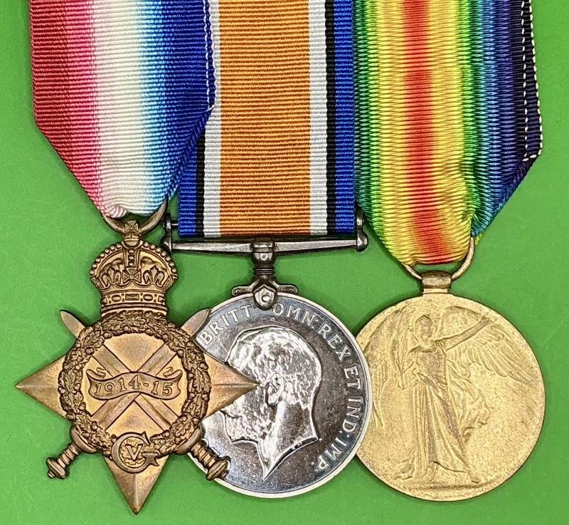 WW1 1914-15 TRIO, HIGHLAND LIGHT INFANTRY