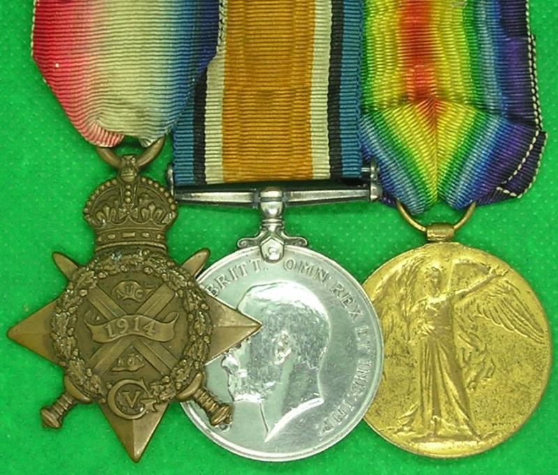 WW1 1914 STAR TRIO, 1st DRAGOON GUARDS