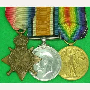 WW1 1914 STAR TRIO, 1st DRAGOON GUARDS