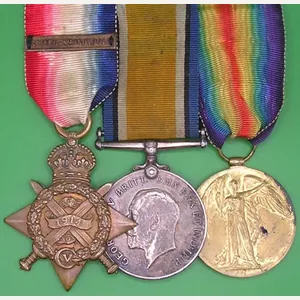 WW1 1914 MONS STAR & BAR TRIO, 1st ROYAL SCOTS …
