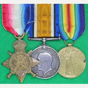 WW1 1914-15 TRIO, LANARKSHIRE YEOMANRY