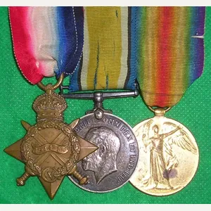 WW1 1914-15 TRIO, 2nd ARGYLL & SUTHERLAND HIGHLANDERS