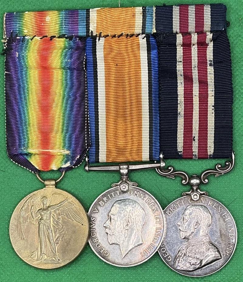 WW1 MILITARY MEDAL & PAIR, 5th & 6th CAMERON HIGHLANDERS, FROM MORARBY MALLAIG — image 2