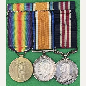 WW1 MILITARY MEDAL & PAIR, 5th & 6th CAMERON HIGHLANDERS, …