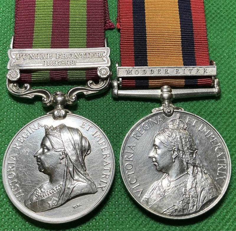 IGS 1895, PUNJAB FRONTIER 1897-98 & QSA MODDER RIVER, 2nd A&S.HIGHRS, WOUNDED MODDER RIVER 28-11-1899 — image 2