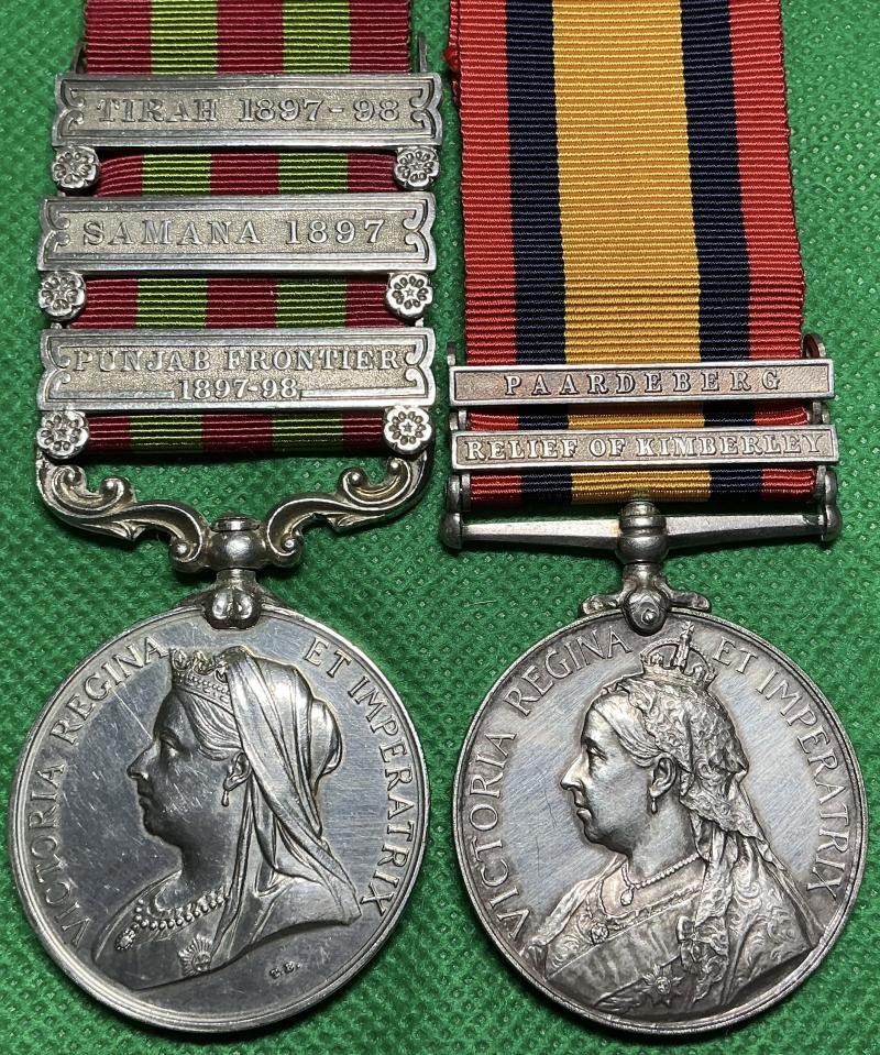 3 BAR IGS 1895 & 2 BAR QSA, 1st ROYAL IRISH REGIMENT, WOUNDED AT LINDLEY 30-5-1900 — image 2