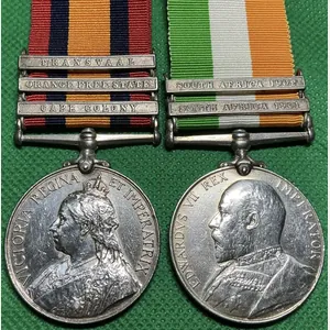 QSA & KSA PAIR, GORDON HIGHLANDERS, WOUNDED WOLVERKRAAL 11-2-1900