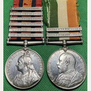 6 BAR QSA & KSA PAIR, 9th LANCERS, WOUNDED & …