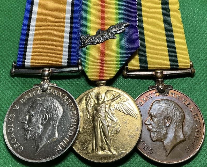 WW1 PAIR & TFWM, OFFICER 1/7th NORTHUMBERLAND FUSILIERS, M.I.D EGYPT 5-6-1919 — image 2