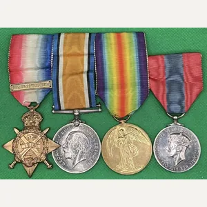 WW1 1914 STAR TRIO & GVIR ISM, 2nd BLACK WATCH, …