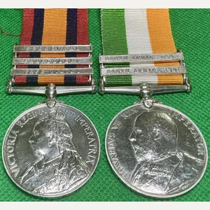 QSA & KSA PAIR, 2nd SEAFORTH HIGHLANDERS, TWICE WOUNDED, MAGGERSFONTEIN …