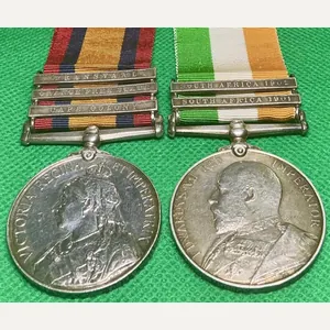 QSA & KSA PAIR, 2nd SEAFORTH HIGHLANDERS, WOUNDED SMALDEEL 5-4-1901