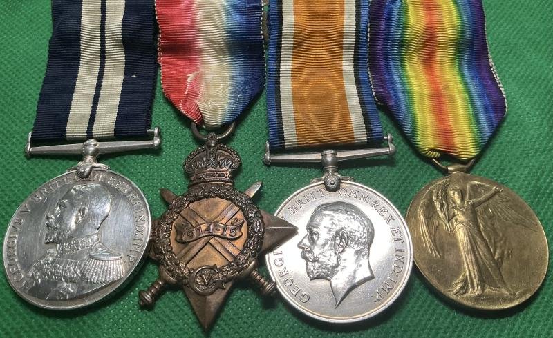 WW1 DISTINGUISHED SERVICE MEDAL & TRIO, FOR SERVICES ON MALTA 1918, BORN JERSEY, LIVED HULL — image 2
