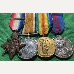 WW1 1914 MONS STAR & BAR TRIO WITH 1911 DELHI …