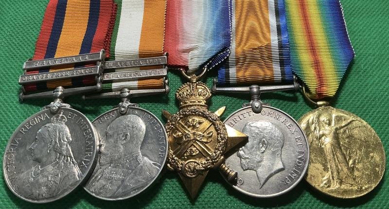 QSA, KSA, 1914 TRIO, ROYAL INNISKILLING FUSILIERS, PRISONER OF WAR 1918 FROM LONGFORD — image 2