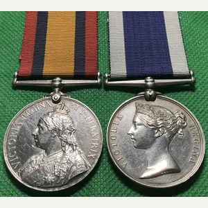 NO BAR QSA & VICTORIAN RN LS&GC, HMS GIBRALTAR / …