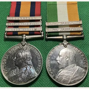 QSA & KSA PAIR, ROYAL IRISH RIFLES, PRISONER OF WAR …