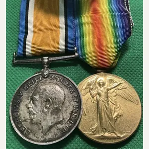 WW1 PAIR, 18th LANCASHIRE FUSILIERS. K.I.A F&F 1-6-1918, FROM STOCKTON …