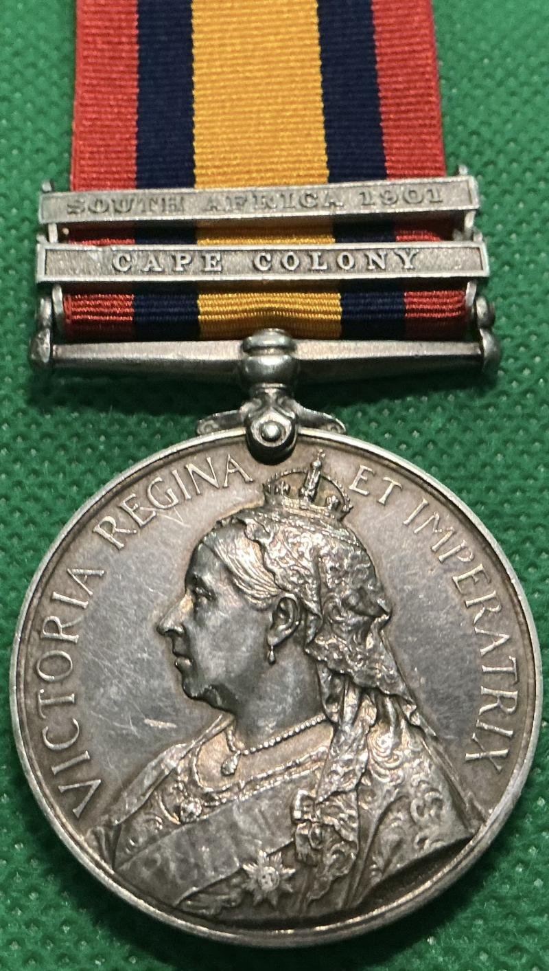 QSA CAPE COLONY & S.AFRICA 1901,ROYAL MARINE. HMS TERPSICHORE, DIED IN SERVICE 1902 — image 2