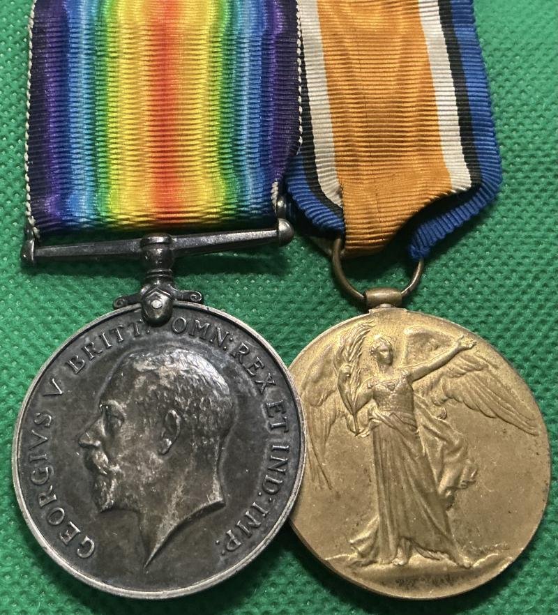 WW1 PAIR, 26th NORTHUMBERLAND FUSILIERS / 3rd TYNESIDE IRISH, WOUNDED JULY 1916 & TRANSFERRED TO THE TANK CORPS — image 2