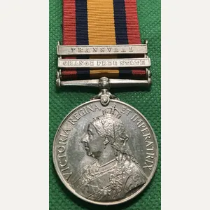 2 BAR QSA, 13th HUSSARS, WOUNDED LANGZEKOGAT 29-4-1901 & DIED …