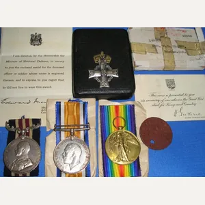 WW1 MILITARY MEDAL & PAIR WITH MEMORIAL CROSS, 78th CANADIAN …