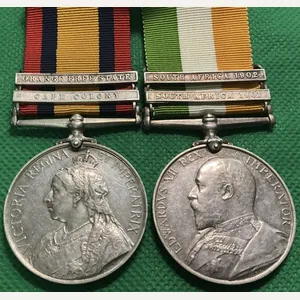 QSA & KSA PAIR, 2nd SEAFORTH HIGHLANDERS, WOUNDED MAGERSFONTEIN 11-12-1899