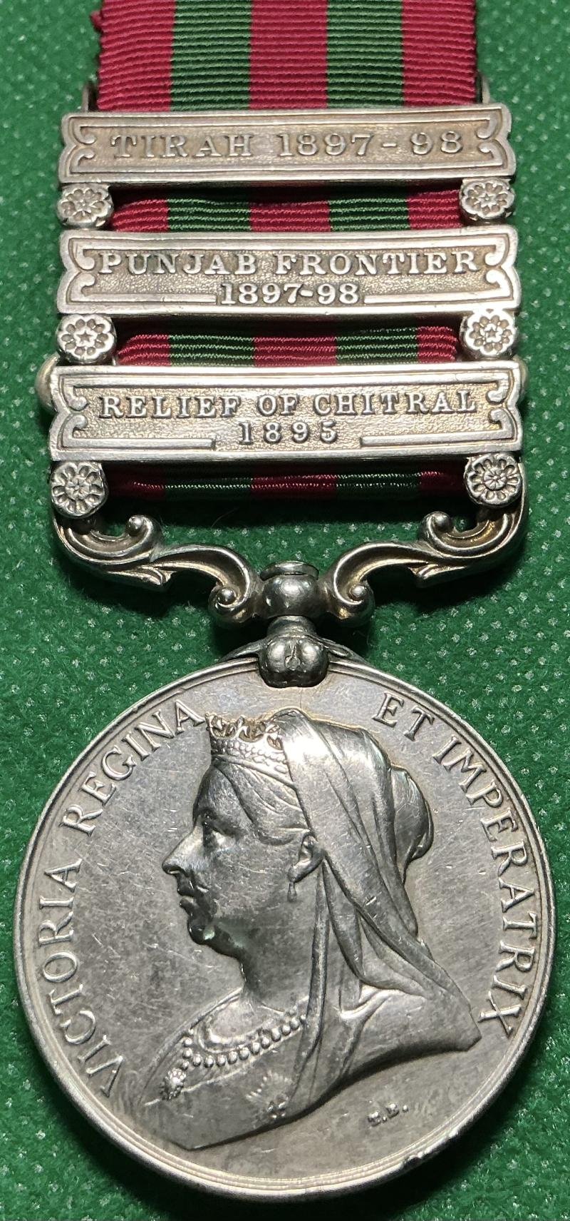 3 BAR IGS 1895, 1st GORDON HIGHLANDERS, WOUNDED DARGAI 18-10-1897 — image 2