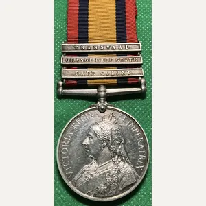 3 BAR QSA, 5th ROYAL IRISH LANCERS, DIED PRETORIA 23-1-1901