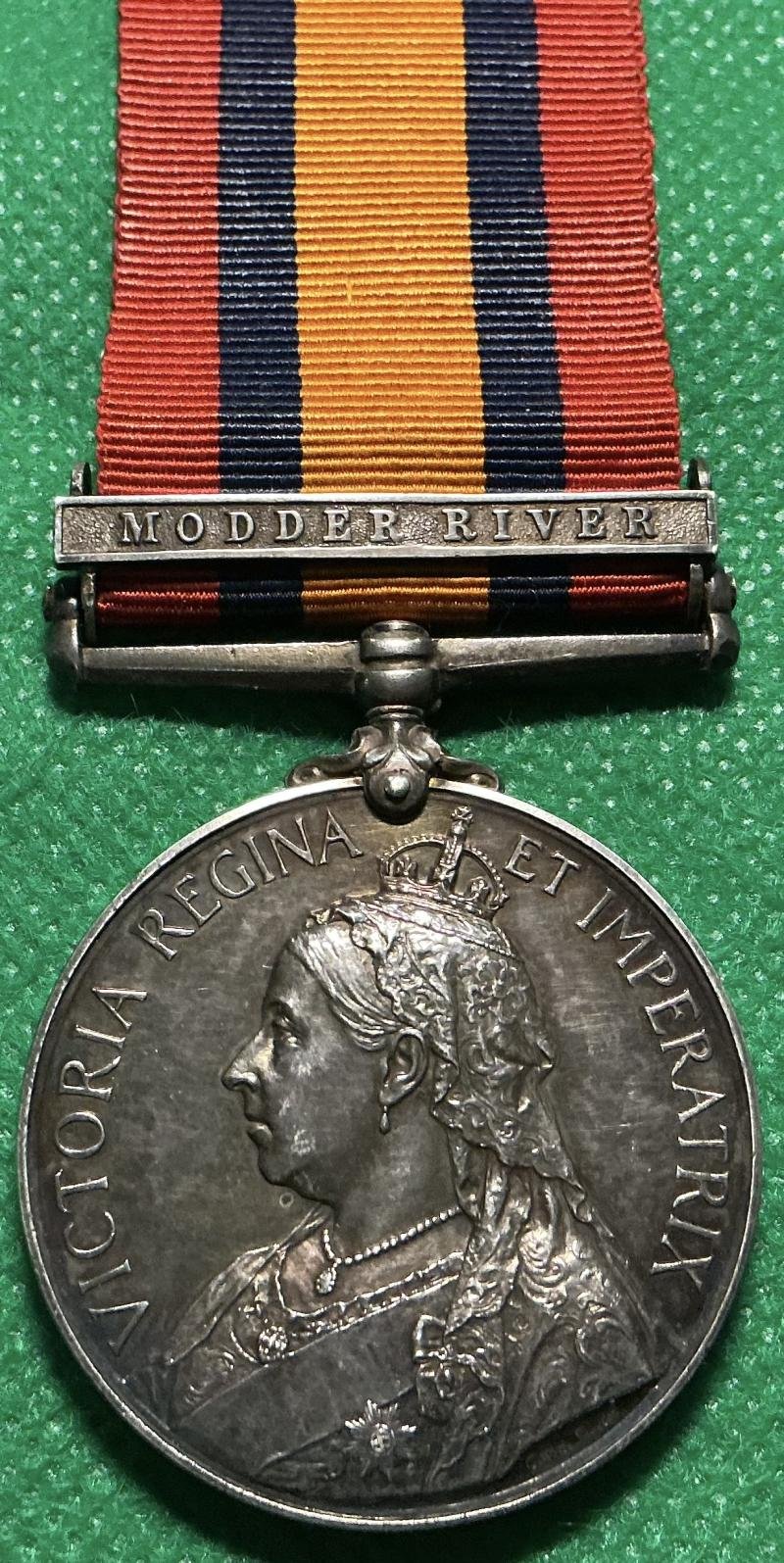 QSA, SINGLE BAR MODDER RIVER, 1st ARGYLL & SUTHERLAND HIGHLANDERS, DIED HOME 1901 — image 2