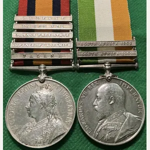 5 BAR QSA & KSA PAIR, 18th HUSSARS, TALANA / …