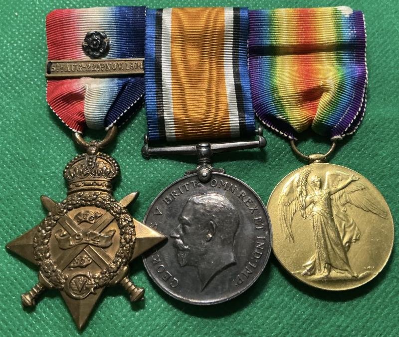 WW1 1914 MONS STAR & BAR TRIO, 2nd DRAGOONS / ROYAL SCOTS GREYS, WITH ORIGINAL PHOTOGRAPHS — image 2