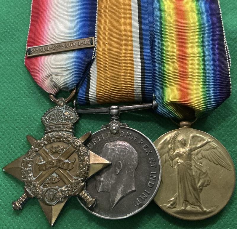WW1 1914 MONS STAR & BAR TRIO, 1st GORDON HIGHLANDERS, K.I.A F&F 22-7-1915 — image 2