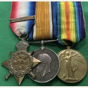 WW1 1914 MONS STAR & BAR TRIO, 1st GORDON HIGHLANDERS, …