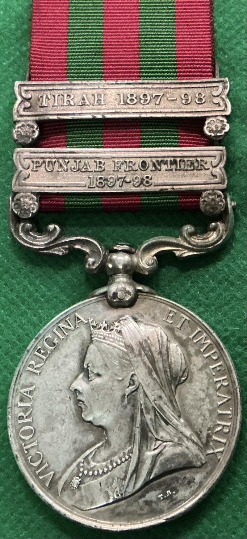 2 BAR IGS 1895, PUNJAB FRONTIER & TIRAH 1897-98, 1st GORDON HIGHLANDERS, DANGEROUSLY WOUNDED MAMANAI BARKI ROAD 28-3-1898 — image 2