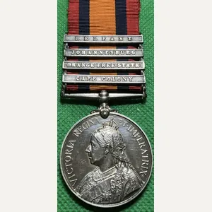 4 BAR QSA, 1st GORDON HIGHLANDERS, DANGEROUSLY WOUNDED BELFAST 8-1-1901