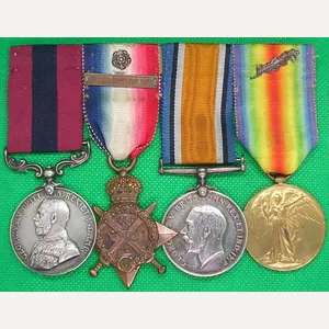 WW1 DCM & 1914 MONS STAR & BAR TRIO, 53rd …