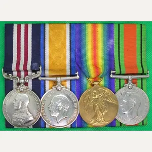 WW1 & WW2 MILITARY MEDAL GROUP, 1st LEICESTER REGT & …