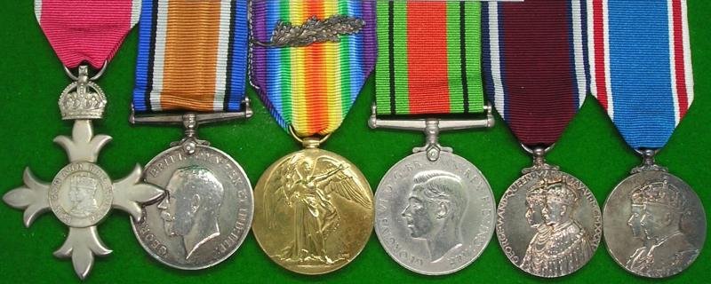 WW1 & WW2 ASC OFFICERS M.B.E GROUP, AREA CONTROLLER WHITBY ARP WW2, M.I.D MESOPOTAMIA WW1 — image 2