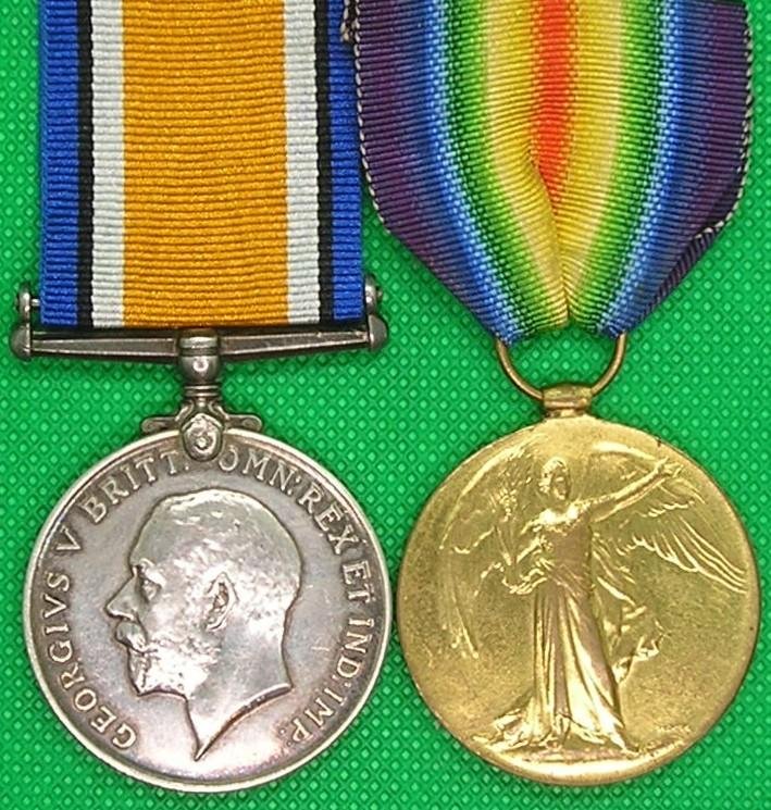 WW1 PAIR, HOUSEHOLD BATTALION, DISCHARGED DUE TO WOUNDS — image 2