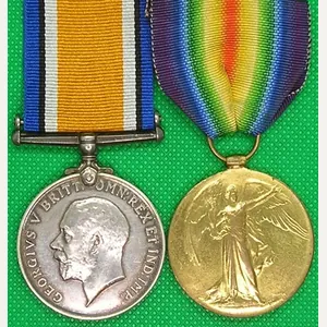 WW1 PAIR, HOUSEHOLD BATTALION, DISCHARGED DUE TO WOUNDS