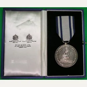 MINT CASED SILVER R.S.P.C.A SILVER QUEEN VICTORIA MEDAL, SOCIETY CHAIRMAN, …